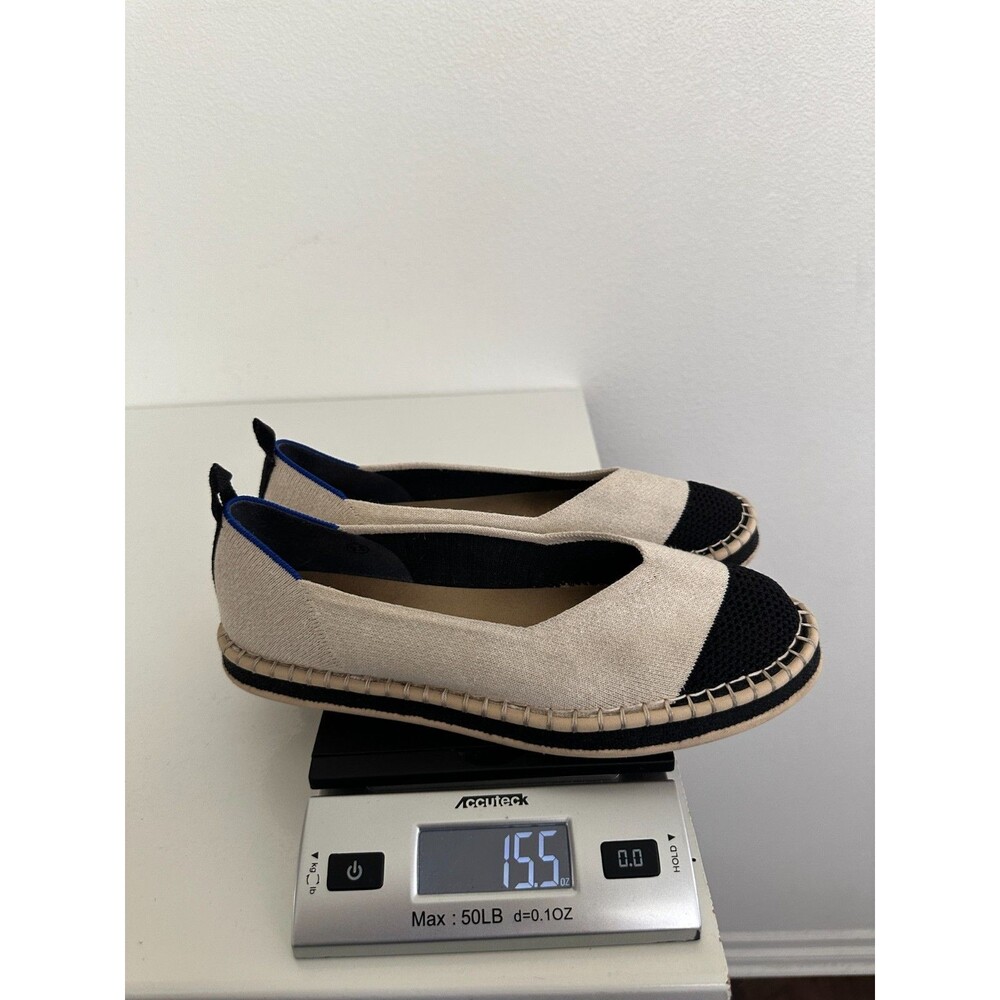 Rothy's Boardwalk Espadrille Flat Slip On Shoes Ivory White Workwear Women's 9.5 - Picture 10 of 10